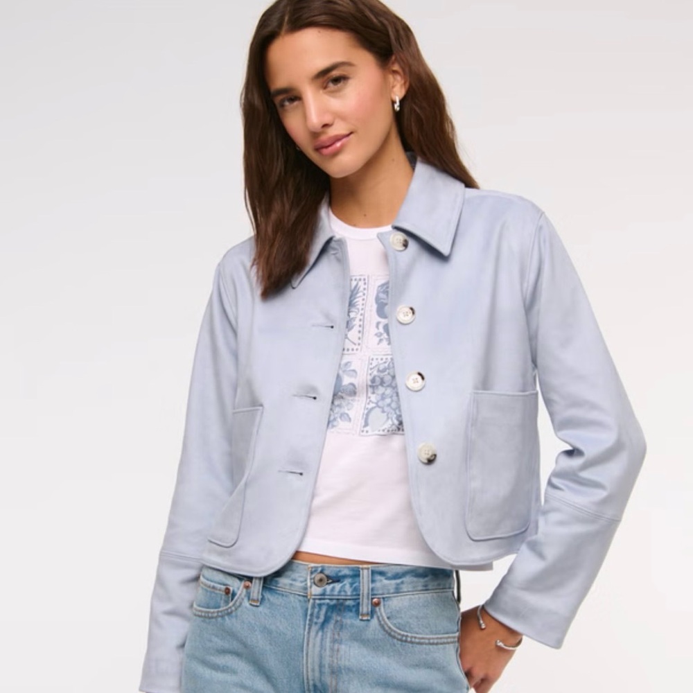 Women's Abercrombie & Fitch Light Blue Jacket